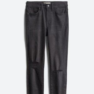 Madewell 9" High-Rise Skinny Jean Eco in Black Size 27T Tall